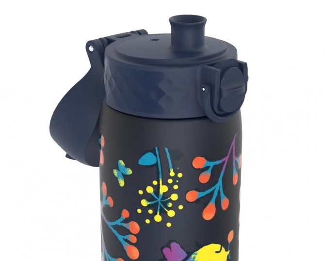 Bidon ION8 500 ml z ustnikiem ptaszki granat